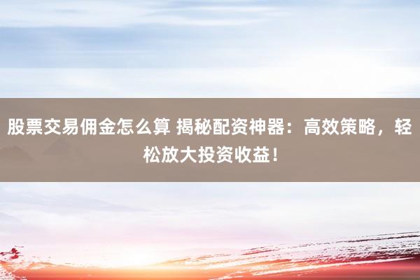 股票交易佣金怎么算 揭秘配资神器：高效策略，轻松放大投资收益！