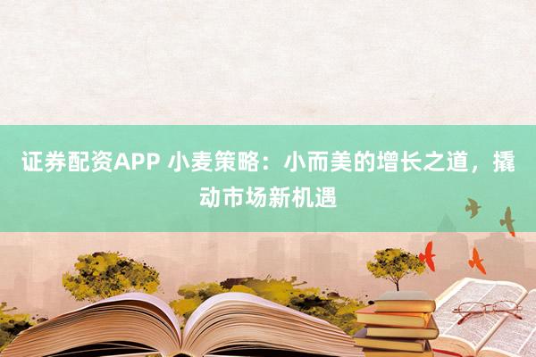 证券配资APP 小麦策略：小而美的增长之道，撬动市场新机遇