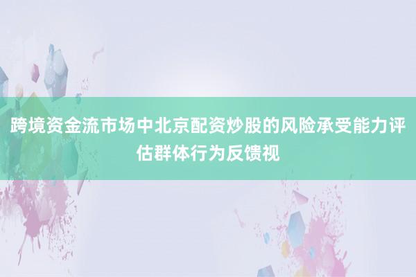 跨境资金流市场中北京配资炒股的风险承受能力评估群体行为反馈视